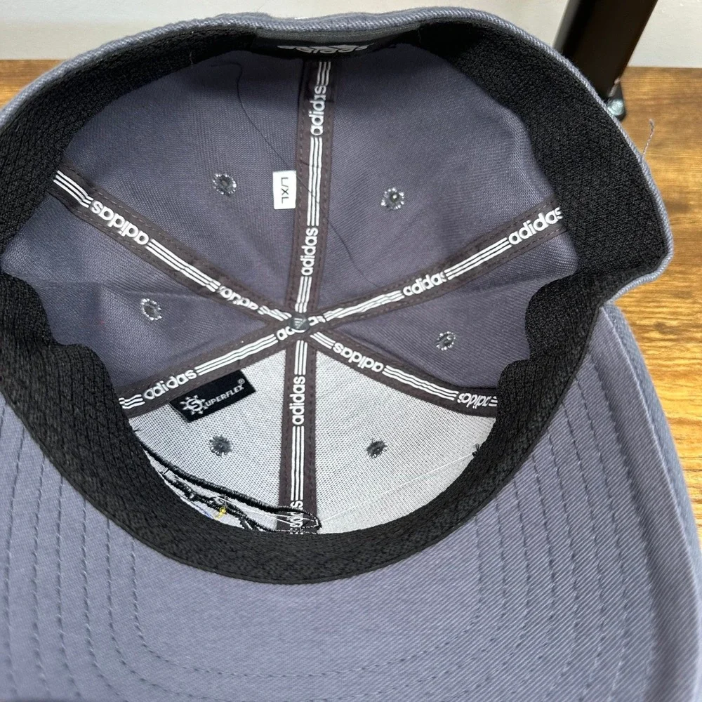 Adidas Golden State Warriors Superflex Hat Gray NBA Basketball Cap Mens‎ L/XL